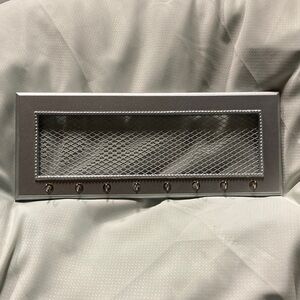 Silver Mesh Wall Key And Jewelry Organizer
